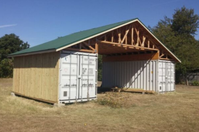Build Shipping Container Barn/Store: Spanned Roof Design & Construction Guide
